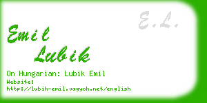 emil lubik business card